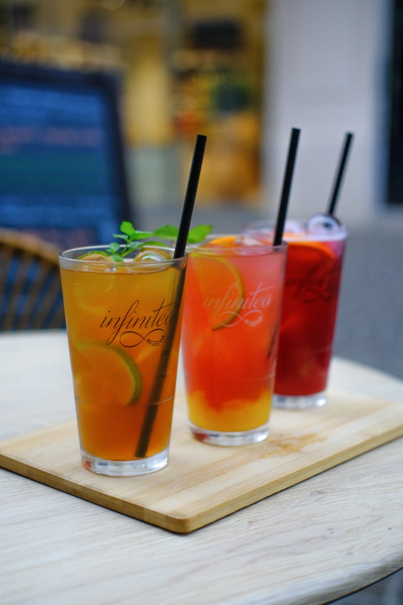Trio of iced teas